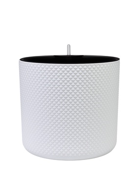 Кашпо с автополивом и вставкой 13,5 л d 28 см h_см белый ФАСЕТ 10970961