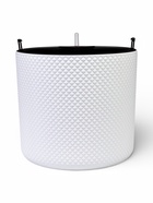 Кашпо для цветов «Фасет», 29 л, d=36 см, h=33 см, пластиковое, с автополивом, со вставкой, белое - фото 809449575