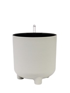 Кашпо с автополивом и вставкой 6,5 л d 22 см h_см белый ротанг ШЭНК 10970963