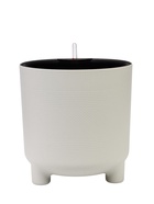 Кашпо с автополивом и вставкой 13,5 л d 27,5 см h_см белый ротанг ШЭНК 10970964