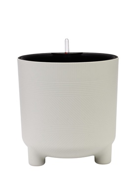 Кашпо с автополивом и вставкой 29 л d 36 см h_см белый ротанг ШЭНК 10970965