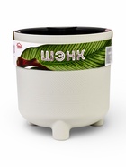 Кашпо для цветов «Шэнк», 29 л, d=35.7 см, h=36.6 см, пластиковое, с автополивом, со вставкой, на ножках, белое  (артикул 10970965)  большой выбор товаров оптом и в розницу по низким ценам с доставкой