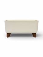 Кашпо для цветов «Флориан», 4.2 л, 39×20×19.5 см, пластиковое, на ножках, белое  (артикул 10970971)  большой выбор товаров оптом и в розницу по низким ценам с доставкой