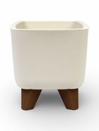 Кашпо для цветов «Флориан», 4.2 л, 39×20×19.5 см, пластиковое, на ножках, белое  (артикул 10970971)  большой выбор товаров оптом и в розницу по низким ценам с доставкой