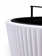 Кашпо для цветов «Стрип», 30 л, d=39 см, h=37 см, пластиковое, со вставкой, белое - фото 809449660