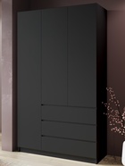 Шкаф прямой распашной трёхстворчатый «Мадера», 1200×520×2100 мм, цвет чёрный - Фото 1