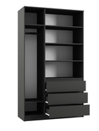 Шкаф прямой распашно трёхстворчатый «Мадера», 1200×520×2100 мм, цвет чёрный - Фото 2