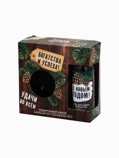 УЦЕНКА Набор «Богатства и успеха», мини гель для душа и мочалка