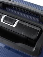 УЦЕНКА Чемодан пластиковый, 20", 38×21×56, на молнии, кодовый замок, 4 колеса, тёмно-синий - Фото 4