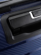 УЦЕНКА Чемодан пластиковый, 20", 38×21×56, на молнии, кодовый замок, 4 колеса, тёмно-синий - Фото 5