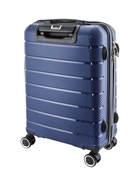 УЦЕНКА Чемодан пластиковый, 20", 38×21×56, на молнии, кодовый замок, 4 колеса, тёмно-синий - Фото 6