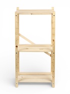 Стеллаж деревянный 3 полок 79 х 40 х 28 см, с регулируемыми полками 10963187