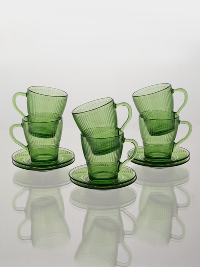 Набор чайный Luminarc «Луиз», 12 предметов, стекло, шартрез