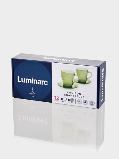 Набор чайный Luminarc «Луиз», 12 предметов, стекло, шартрез