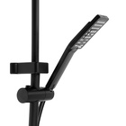 УЦЕНКА Душевая система ZEIN Z3860, смеситель, тропическая и ручная лейка, полка, латунь, черная 99 - Фото 4