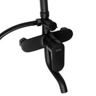 УЦЕНКА Душевая система ZEIN Z3860, смеситель, тропическая и ручная лейка, полка, латунь, черная 99 - Фото 6