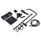 УЦЕНКА Душевая система ZEIN Z3860, смеситель, тропическая и ручная лейка, полка, латунь, черная 99 - Фото 8