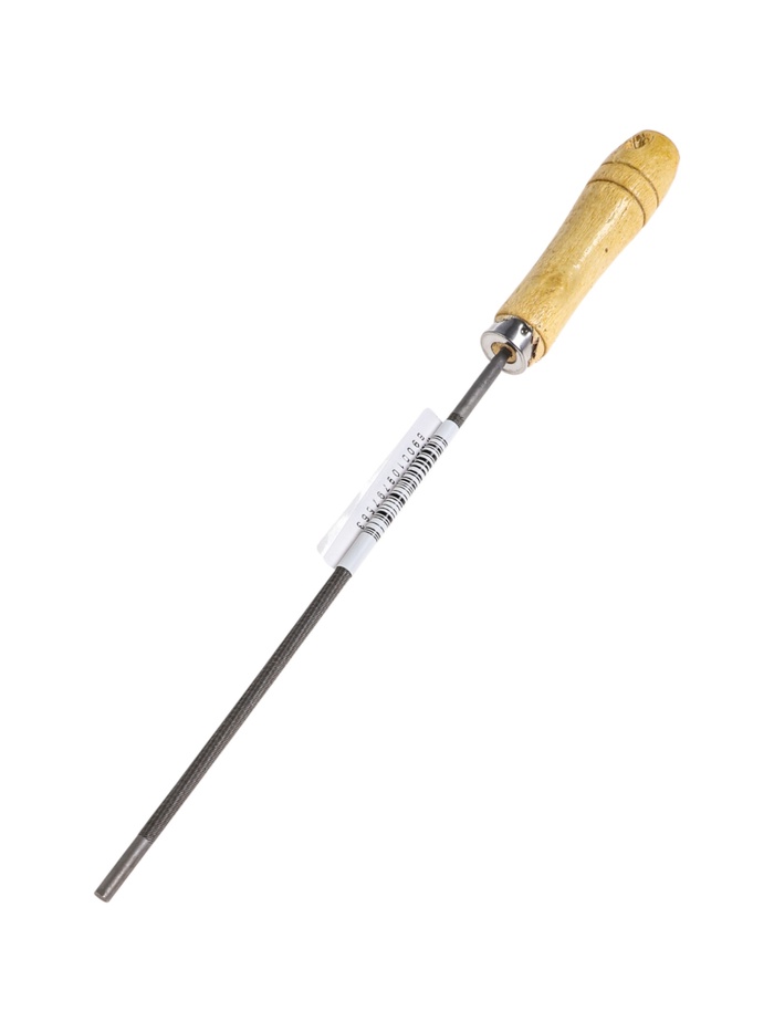 УЦЕНКА Напильник ТУНДРА, для цепей шаг 0.325", круглый, ШХ15, дерев. рукоятка, d=4.8 мм, №3, 200 мм - Фото 1