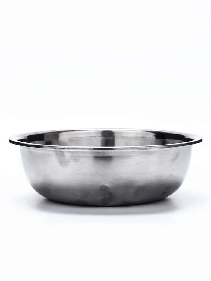 УЦЕНКА Миска металлическая эконом, 2.4 л, 23×8 см - Фото 1