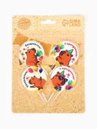 Свечи в торт на шпажке «Капибара», 4 шт 10963677