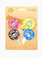 Свечи в торт на шпажке «Монстрик №2», 4 шт 10963678