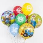 Воздушный шар фольгированный 18" «Синий трактор! С Днём Рождения!», набор 5 шт. 10968996