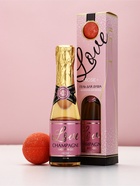Подарочный набор Love Champagne, гель для душа шампанское 250 мл и бомбочка для ванны, Чистое счастье 10895503