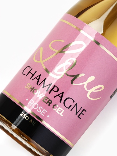 Подарочный набор Love Champagne, гель для душа шампанское 250 мл и бомбочка для ванны, Чистое счастье