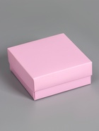 Коробка складная, крышка-дно, розовая, 12?12?5 см (комплект 5 шт) - фото 65463634