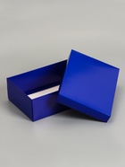 Коробка складная, крышка-дно, синяя, 24×17×8 см  (артикул 10919423)  большой выбор товаров оптом и в розницу по низким ценам с доставкой