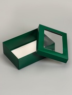 Коробка складная, крышка-дно, с окном, армейский зелёный, 24×17×8 см  (артикул 10919424)  большой выбор товаров оптом и в розницу по низким ценам с доставкой