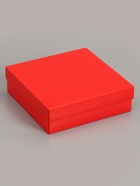 Коробка складная, крышка-дно, красная, 20×20×6 см 10919427