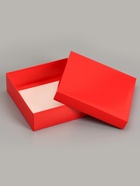 Коробка складная, крышка-дно, красная, 20×20×6 см - Фото 4