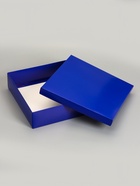 Коробка складная, крышка-дно, синяя, 30×30×8 см  (артикул 10919432)  большой выбор товаров оптом и в розницу по низким ценам с доставкой