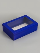 Коробка складная, крышка-дно «Синяя», с окном 30×20×9 см 10919435
