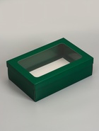 Коробка складная, крышка-дно «Армейский зелёный», с окном, 30×20×9 см 10919436