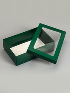 Коробка складная, крышка-дно «Армейский зелёный», с окном, 30×20×9 см 10919436