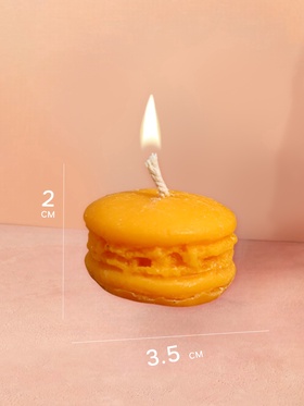 Свеча «Макарун», 3.5?3.5?2 см, соевый воск, МИКС (комплект 4 шт)