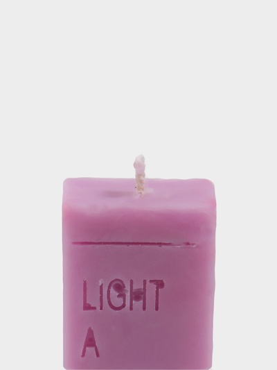 Свеча с надписью Light a candle, 1.5×1.5×8.5 см, соевый воск, МИКС