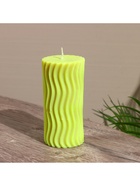 Свеча «Волны», 6×6×12 см, соевый воск, МИКС 10953584