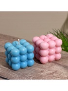 Свеча «Шарики 3 слоя», 6×6×6 см, соевый воск, МИКС 10953587