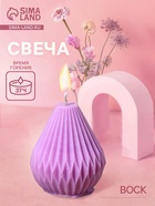 Свеча «Груша в ромбик», 6×6×8 см, соевый воск, МИКС 10953588