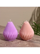 Свеча «Груша в ромбик», 6×6×8 см, соевый воск, МИКС 10953588