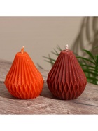 Свеча «Груша в ромбик», 6×6×8 см, соевый воск, МИКС 10953588