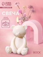 Свеча «Плюшевый Мишка», 6×6×9 см, соевый воск, МИКС 10953589