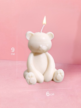 Свеча «Плюшевый Мишка», 6×6×9 см, соевый воск, МИКС