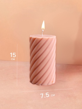 Свеча «Столб», 7.5×7.5×15 см, соевый воск, МИКС