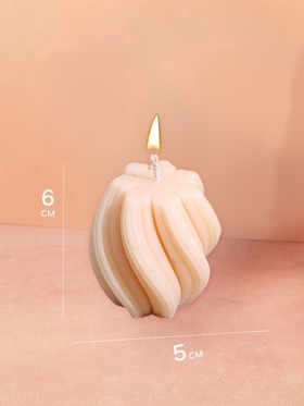 Свеча «Волнистые линии», 5×5×6 см, соевый воск, МИКС