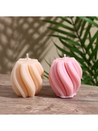 Свеча «Волнистые линии», 5×5×6 см, соевый воск, МИКС 10953593