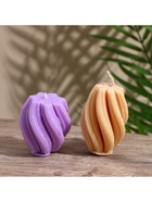 Свеча «Волнистые линии», 5×5×6 см, соевый воск, МИКС 10953593